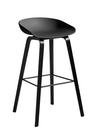 About A Stool AAS 32, Barvariante: Sitzhöhe 74 cm, Eiche schwarz lackiert, Soft black