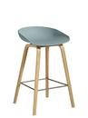 About A Stool AAS 32, Küchenvariante: Sitzhöhe 64 cm, Eiche lackiert, Dusty blue