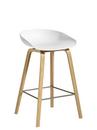 About A Stool AAS 32, Küchenvariante: Sitzhöhe 64 cm, Eiche klar lackiert, weiß