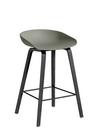About A Stool AAS 32, Küchenvariante: Sitzhöhe 64 cm, Eiche schwarz lackiert, Dusty green