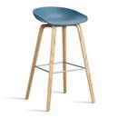 About A Stool AAS 32, Barvariante: Sitzhöhe 74 cm, Eiche lackiert, Azure blue 2.0