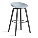 About A Stool AAS 32, Barvariante: Sitzhöhe 74 cm, Eiche schwarz lackiert, Slate blue 2.0