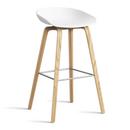 About A Stool AAS 32, Barvariante: Sitzhöhe 74 cm, Eiche lackiert, White 2.0