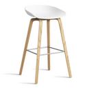 About A Stool AAS 32, Barvariante: Sitzhöhe 74 cm, Eiche lackiert, White 2.0
