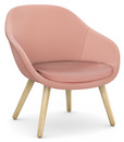 About A Lounge Chair Low AAL 82, Steelcut Trio 515 - rosa, Eiche lackiert, Mit Sitzkissen