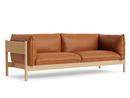 Arbour Sofa, Leder Nevada 2488 - cognac, Eiche geölt und gewachst