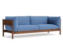 Arbour Sofa, Re-wool 758 - blau/natur, Nussbaum geölt und gewachst 