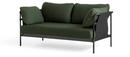 Can Sofa 2.0, Zweisitzer, Stoff Steelcut 975 - Tanne, Schwarz