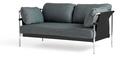 Can Sofa 2.0, Zweisitzer, Stoff Surface by HAY 990 - Petrol, Chrom