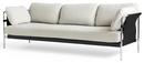 Can Sofa 2.0, Dreisitzer, Stoff Linara 311 - Cremeweiß, Chrom