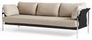 Can Sofa 2.0, Dreisitzer, Stoff Ruskin 05 - Beige, Chrom
