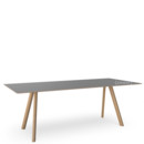 Copenhague Table CPH30, L 200 x B 90 x H 74, Eiche lackiert, Linoleum grau