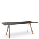 Copenhague Table CPH30, L 200 x B 90 x H 74, Eiche lackiert, Linoleum schwarz