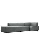 Mags Sofa mit Récamière, Armlehne rechts, Hallingdal 166 - schwarz/weiß