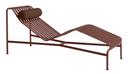 Palissade Chaise Longue, Iron red, Ohne Auflage, Mit Nackenkissen