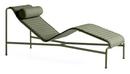 Palissade Chaise Longue, Olive, Mit Auflage, Mit Nackenkissen