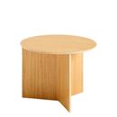 Slit Beistelltisch Holz, H 35,5 x Ø 45 cm, Oak lacquered