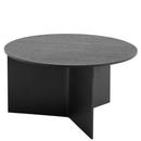 Slit Beistelltisch Holz, H 35,5 x Ø 65 cm, Black lacquered