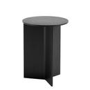 Slit Beistelltisch Holz, H 47 x Ø 35 cm, Black lacquered