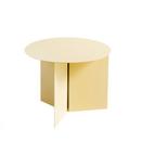 Slit Beistelltisch Metall, H 35,5 x Ø 45 cm, Light yellow powder coated