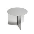 Slit Beistelltisch Metall, H 35,5 x Ø 45 cm, Mirror polished