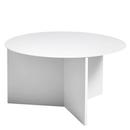 Slit Beistelltisch Metall, H 35,5 x Ø 65 cm, White powder coated