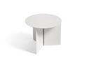 Slit Table, Steel, H 35,5 x Ø 45 cm, White powder coated