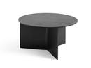 Slit Table, Wood, H 35,5 x Ø 65 cm, Black lacquered