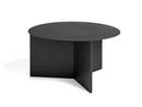 Slit Table, Steel, H 35,5 x Ø 65 cm, Black powder coated