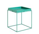 Tray Tables, H 40/44 x B 40 x T 40 cm, Peppermint green - High gloss