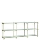 Woody Regal, H 85,5 cm x B 206,5 cm, Smokey grey / Glas