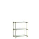 Woody Regal, H 85,5 cm x B 75,5 cm, Smokey grey / Glas