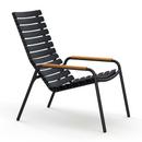 ReCLIPS Lounge Chair, Black, Bambus-Armlehnen