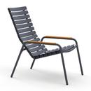 ReCLIPS Lounge Chair, Dark grey, Bambus-Armlehnen