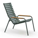 ReCLIPS Lounge Chair, Olive Green, Bambus-Armlehnen