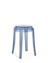 Charles Ghost, Höhe 46 x ø Sitz 26,5 x ø Basis 39 cm, Transparent, Puderblau