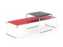 Laccio Couchtisch Set, Laminat schwarz/anthrazit, Laminat rot