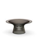 Platner Couchtisch, klein (Durchmesser 91,5 cm), Bronze, metallic, Bronziertes Glas