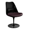 Details Knoll International Saarinen Tulip Stuhl Saarinen Tulip Stuhl, nicht drehbar, Sitzkissen, schwarz, Plum (Eva 119)