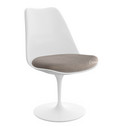 Saarinen Tulip Stuhl, nicht drehbar, Sitzkissen, weiß, Beige (Eva 177)