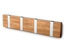 Details LoCa Knax Knax, 4 Haken, Aluminium, Teak unbehandelt