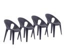 Bell Chair Set, 4er Set, Midnight