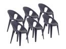 Bell Chair Set, 6er Set, Midnight