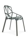 Chair_One, Lackiert grau-grün glänzend, Grau-grün glänzend (5256)