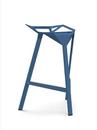 Stool_One, 670 mm Küchenhöhe, Blau glänzend (5255)