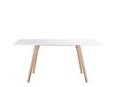 Pilo, 160 x 85 cm, Beine naturfarben, Tischplatte weiß