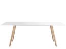 Pilo, 200 x 90 cm, Beine naturfarben, Tischplatte weiß