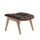 Mammoth Ottoman, Leder Dunes dark brown