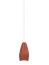 Pleat Box Pendelleuchte, Ø 11,5 cm, Terracotta-weiß