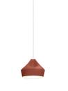 Pleat Box Pendelleuchte, Ø 21 cm, Terracotta-weiß